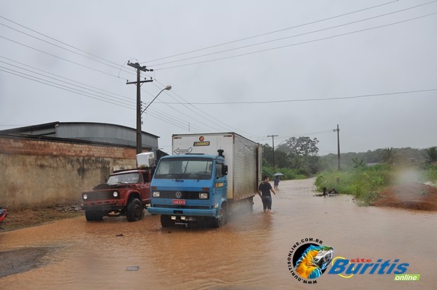 Buritis fica Ilhado pelas fortes chuvas