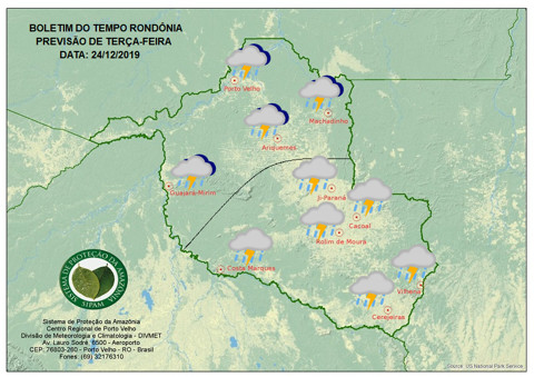 Sipam diz que não choverá na virada de Natal em Rondônia