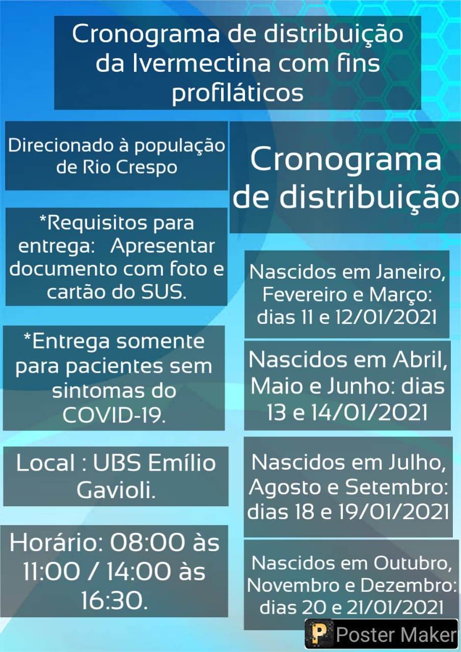Rio Crespo>prefeitura distribuira Ivermectina para populaçao