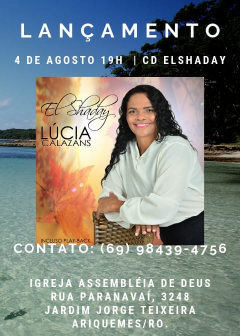 Vem aí o lançamento do CD  ELSHADAY de Lucia Calazans