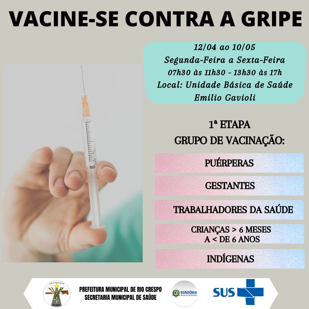 Rio Crespo: Secretária de saúde disponibiliza vacina contra a gripe