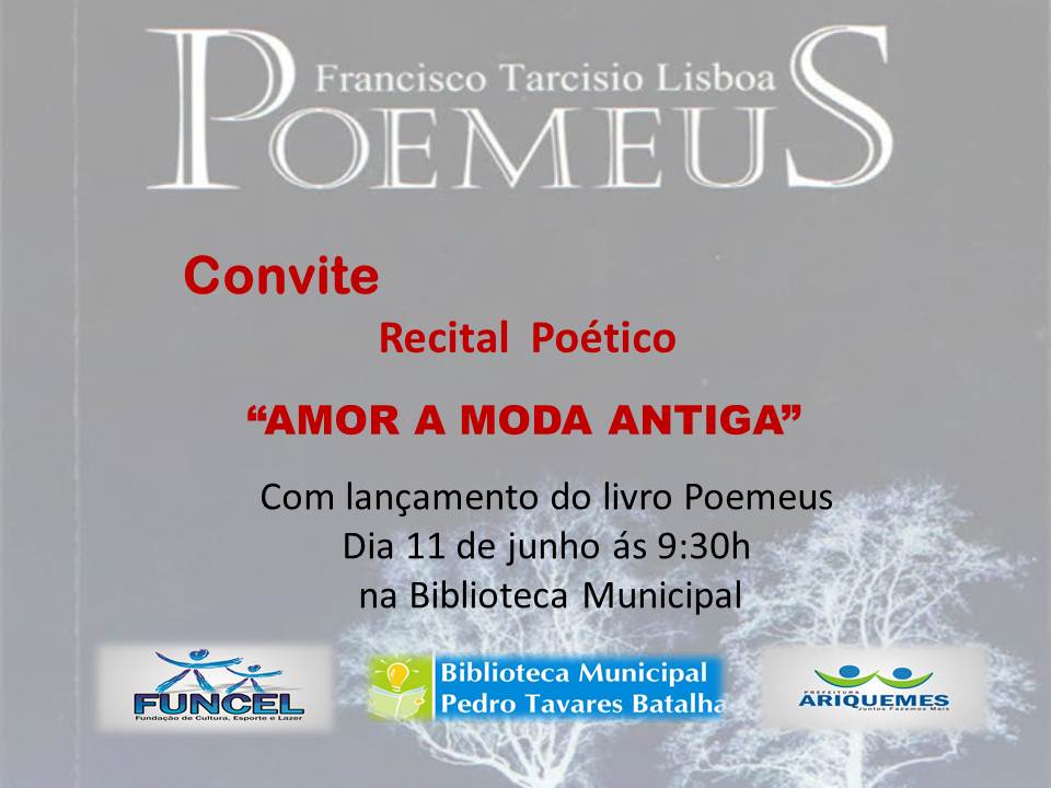 Biblioteca Municipal realiza recital poético Amor a Moda Antiga